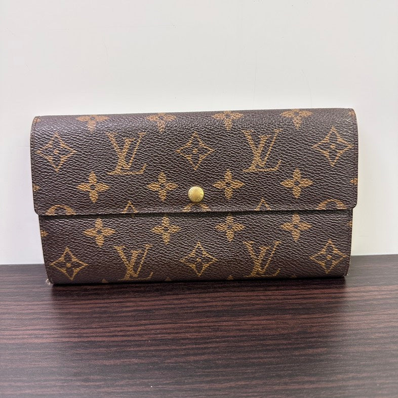 Louis Vuitton Monogram Long Wallet Brown Wallet 3249
