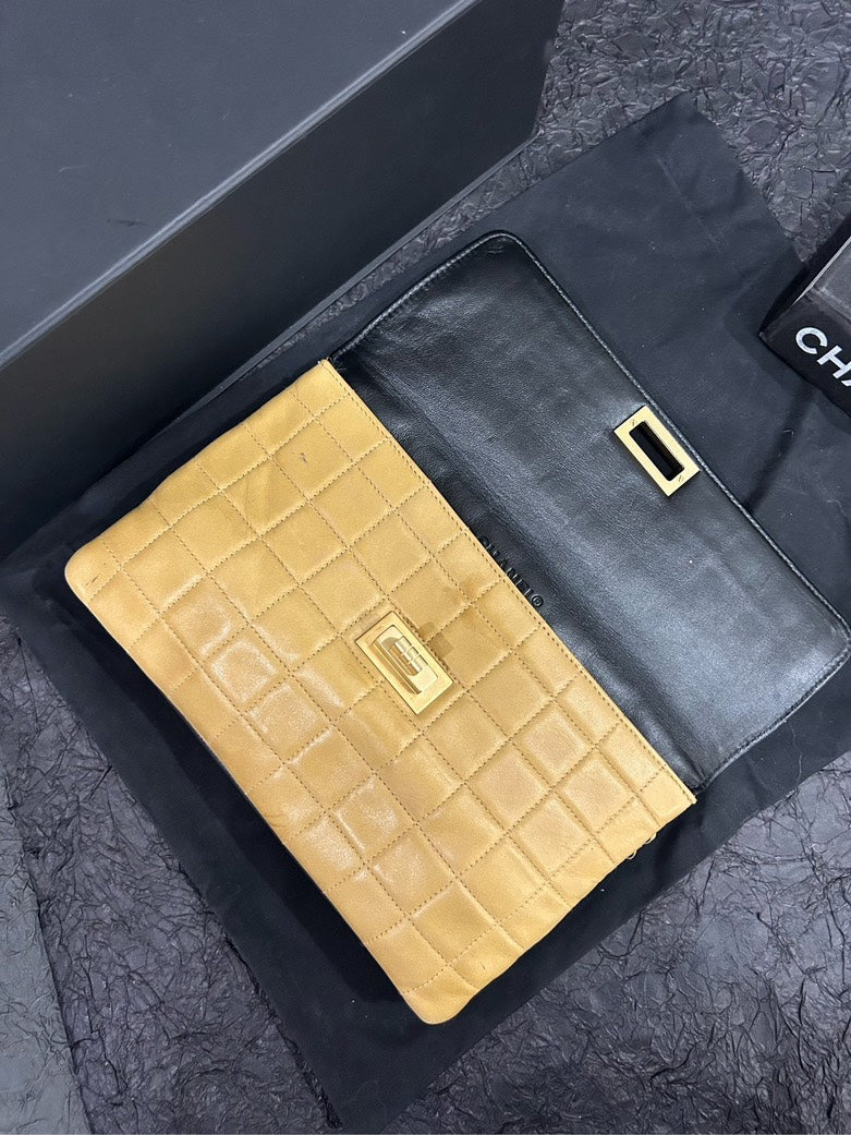 Chanel Yellow Checkered Chain Shoulder Bag cm x cm