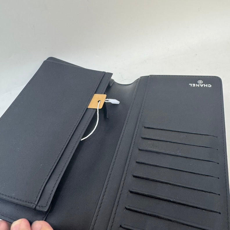 Chanel Quilted Black Leather Wallet