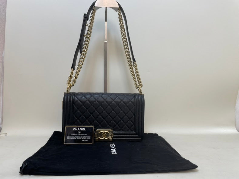 Chanel Le Boy Black Quilted Crossbody Bag