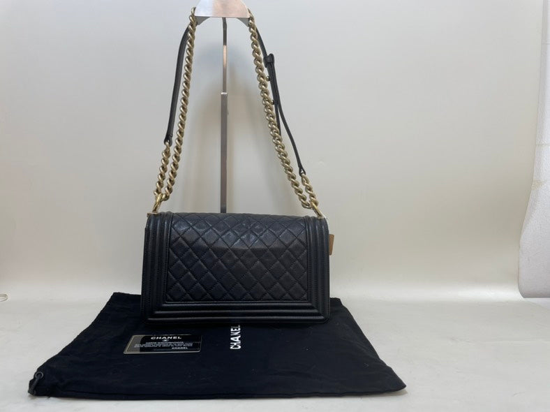 Chanel Le Boy Black Quilted Crossbody Bag