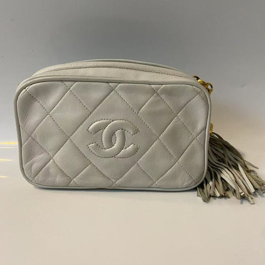 Chanel   Camera Bag Off White Leather Crossbody