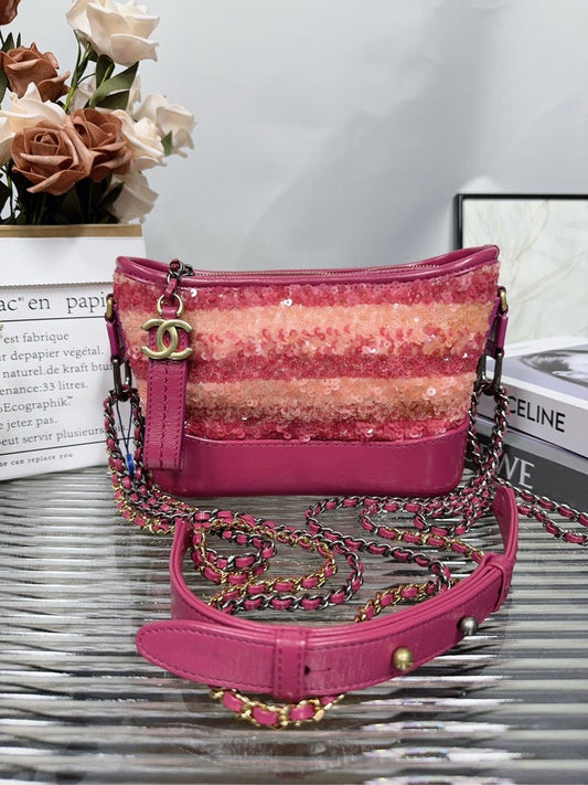 Chanel HFY Sequin Pink Crossbody Bag