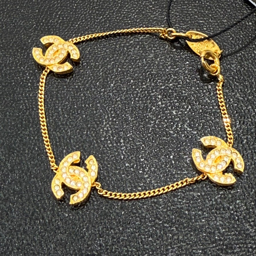  Chanel Coco Rhinestone Bracelet GT