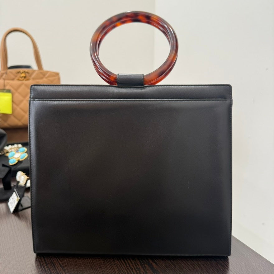   Chanel Lambskin Turtle Shell Top Handle Bag GT