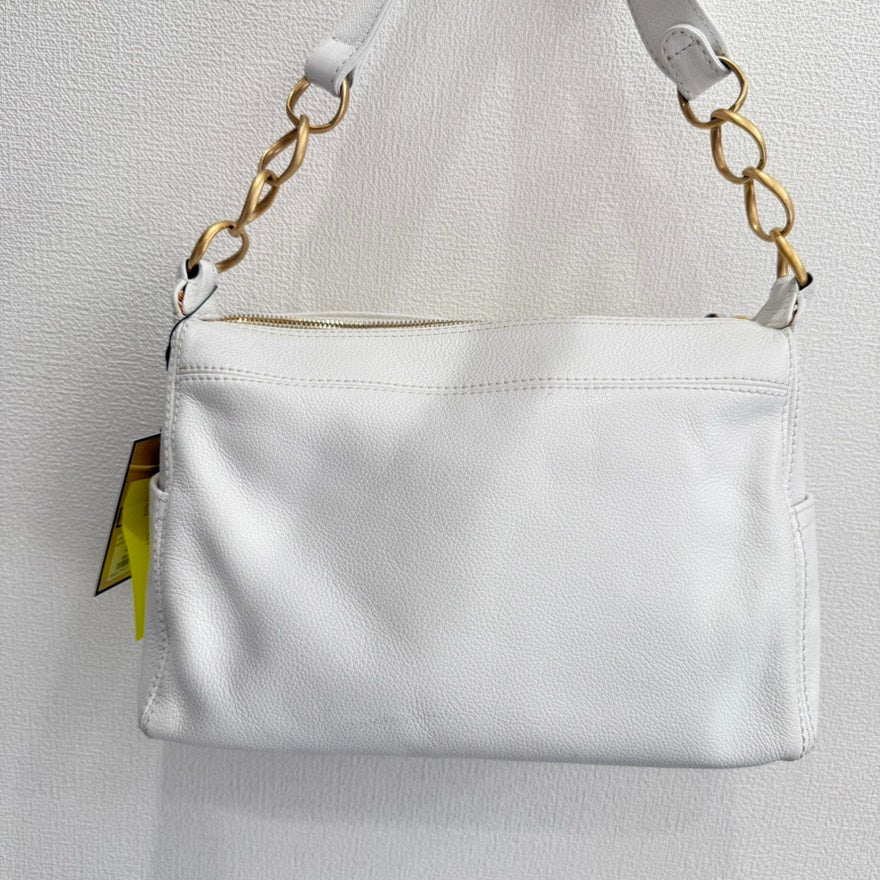 Chanel Coco Calfskin Chain Hobo Bag GT White Leather