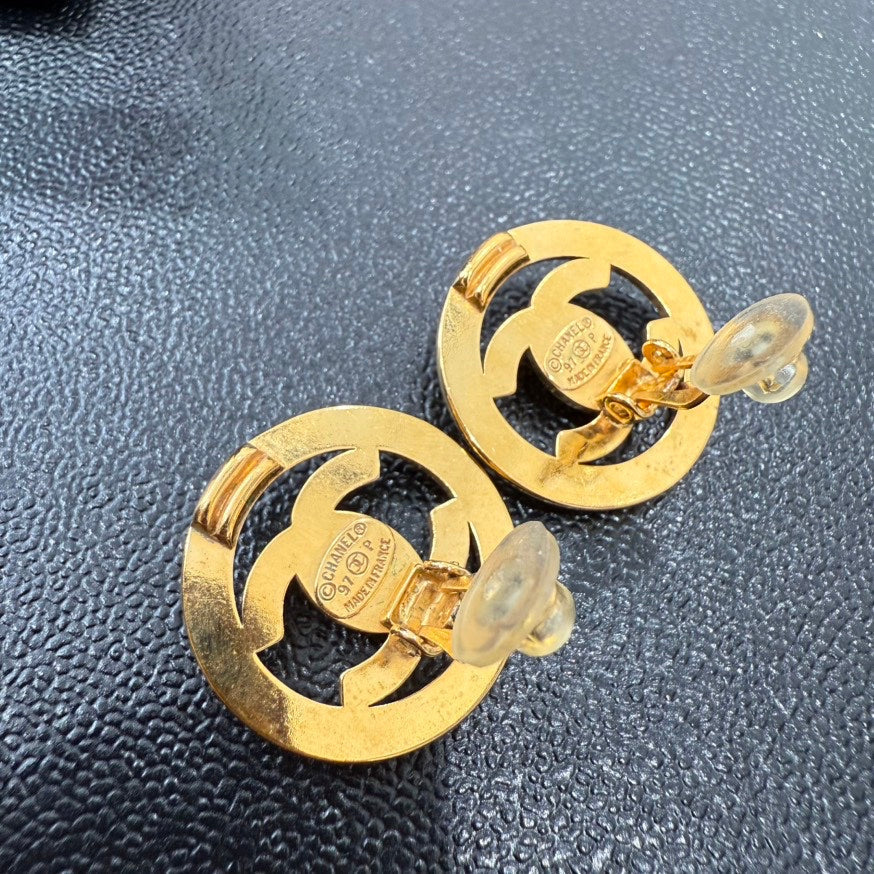   Chanel Coco Turn-lock Clip-on Earrings P GT