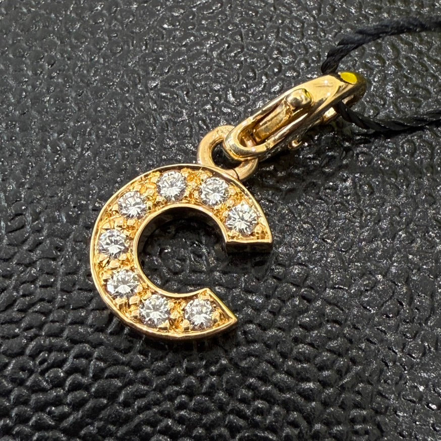 Chanel KYG Diamond C Charm Gold Pendant