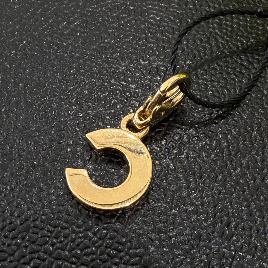 Chanel KYG Diamond C Charm Gold Pendant