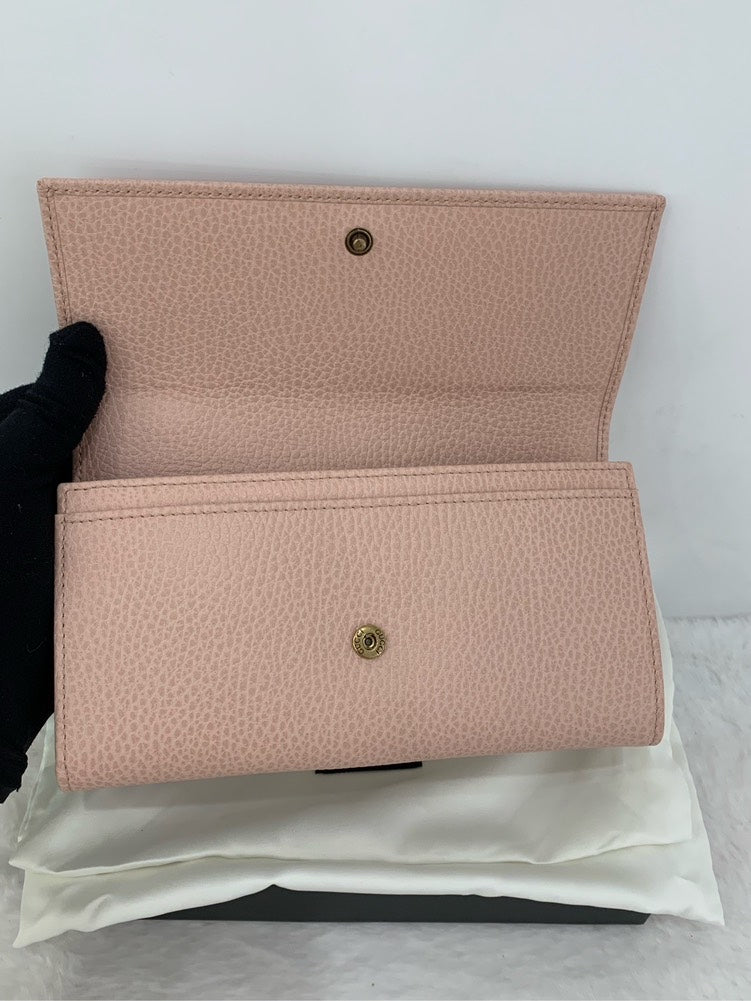 Gucci GG Marmont Pink Leather Wallet