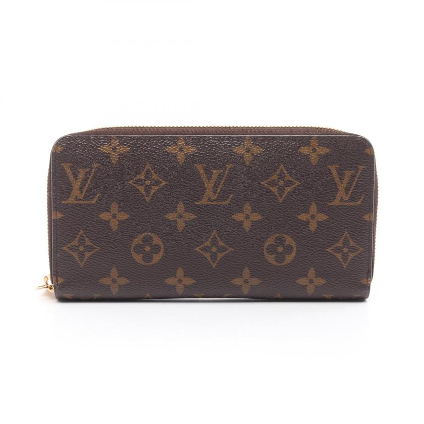 Louis Vuitton Zippy Wallet Monogram Fuchsia Round Zipper Long Wallet PVC Brown Pink Purple