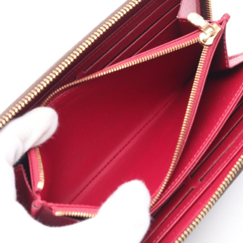 Louis Vuitton Zippy Wallet Monogram Fuchsia Round Zipper Long Wallet PVC Brown Pink Purple