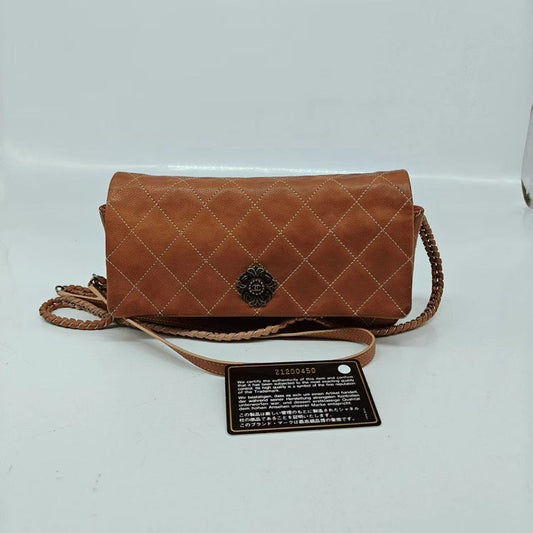 Chanel   Classic Flap Crossbody Brown Leather Bag