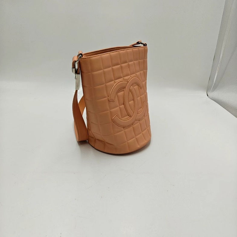 Chanel   Beige Calfskin Shoulder Bag