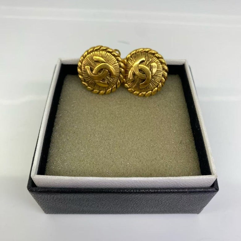 Chanel Earrings HY Gold Statement