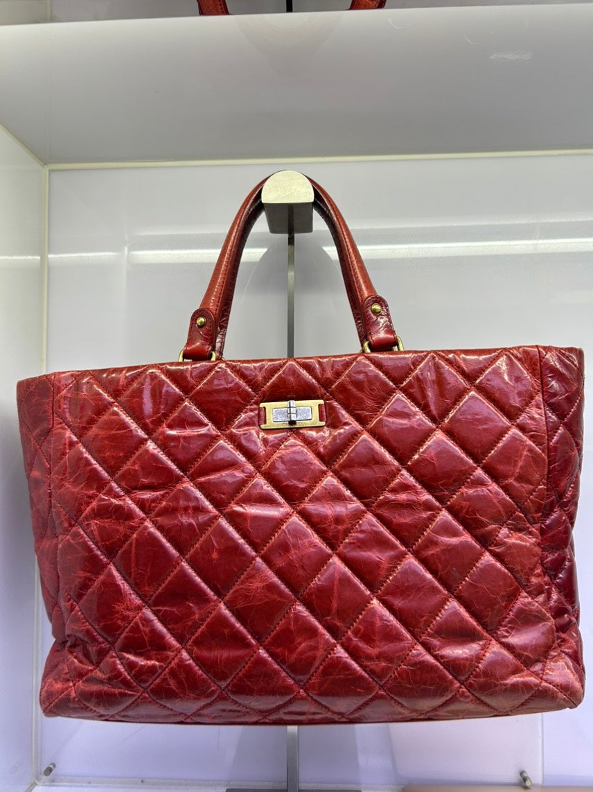 Chanel Bag HY Quilted Leather Red Large Tote