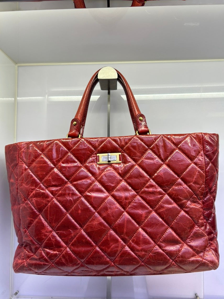 Chanel Bag HY Quilted Leather Red Large Tote