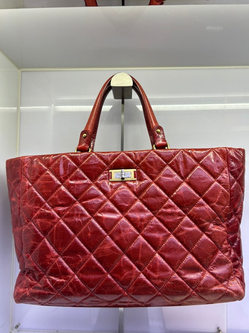 Chanel Bag HY Quilted Leather Red Large Tote