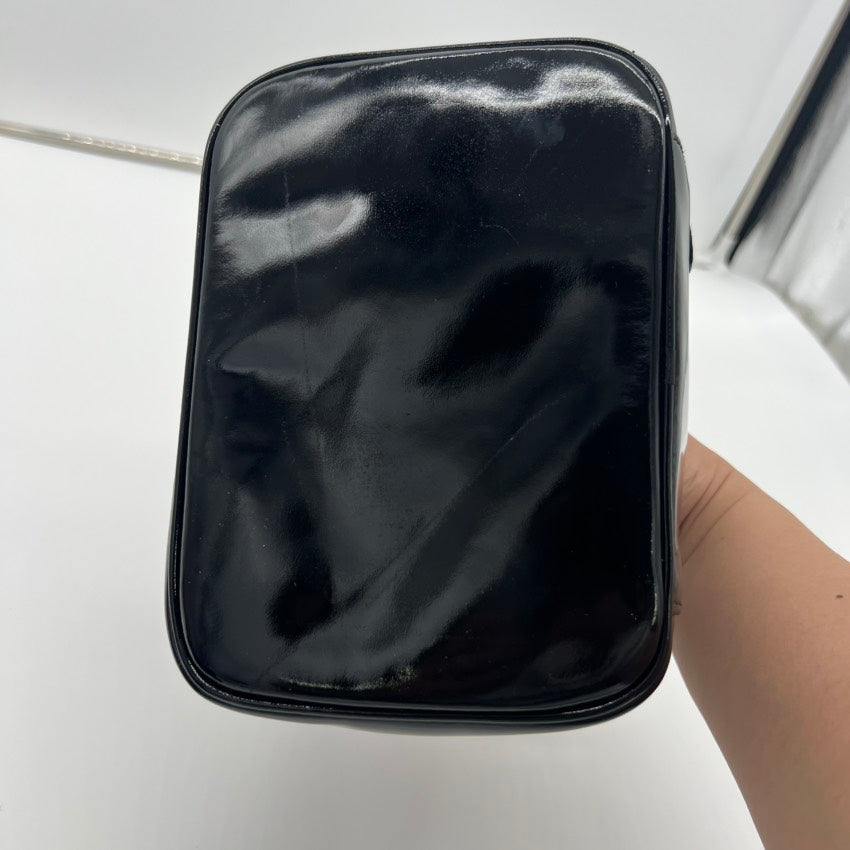 Chanel Vanity Case A Black Leather Handle Bag