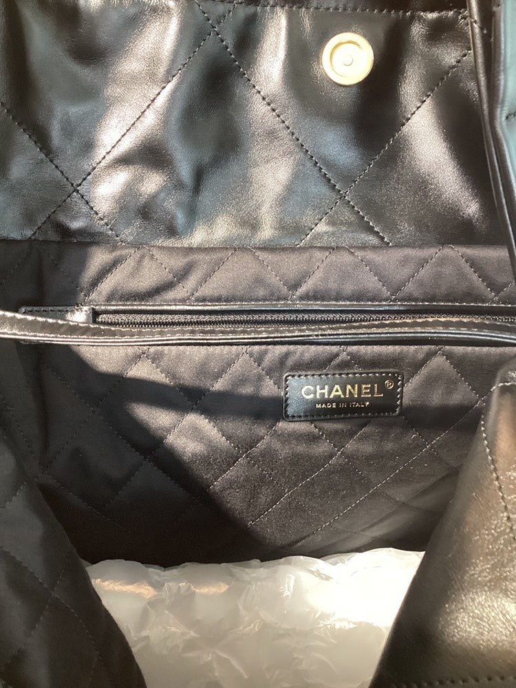 Chanel  Large Black Shoulder Bag with Dust Bag and Pouch