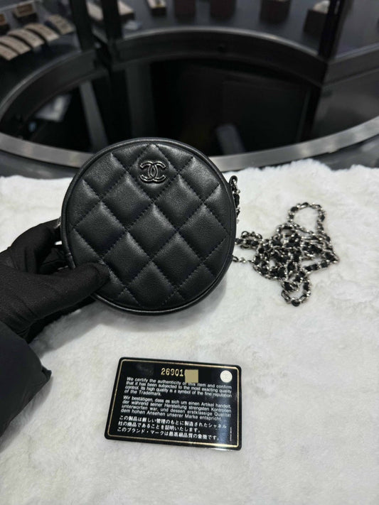 Chanel HBG Quilted Black Leather Crossbody Bag