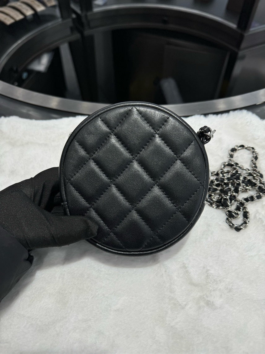 Chanel HBG Quilted Black Leather Crossbody Bag