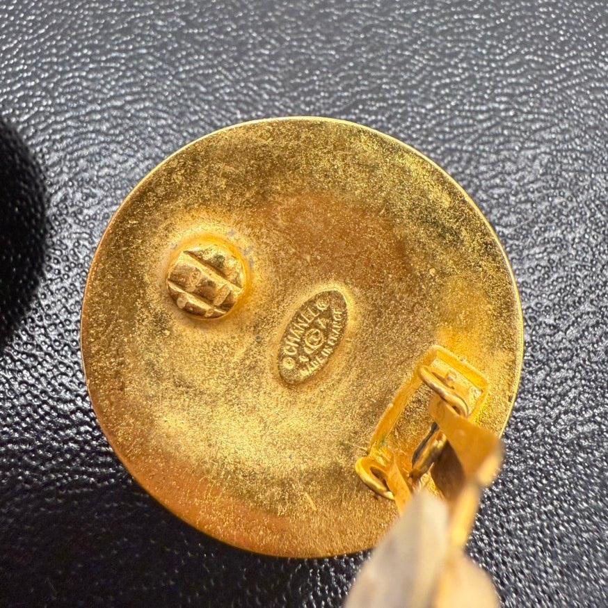   Chanel Lava Clip-on Earrings A FM
