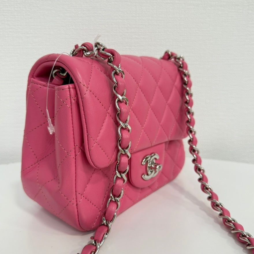 Preloved Chanel Calfskin Mini Flap Bag Pink Series 27 FM0145 -   Chanel Bags
