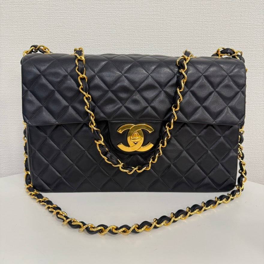   Chanel Lambskin Single Flap Bag Maxi FM