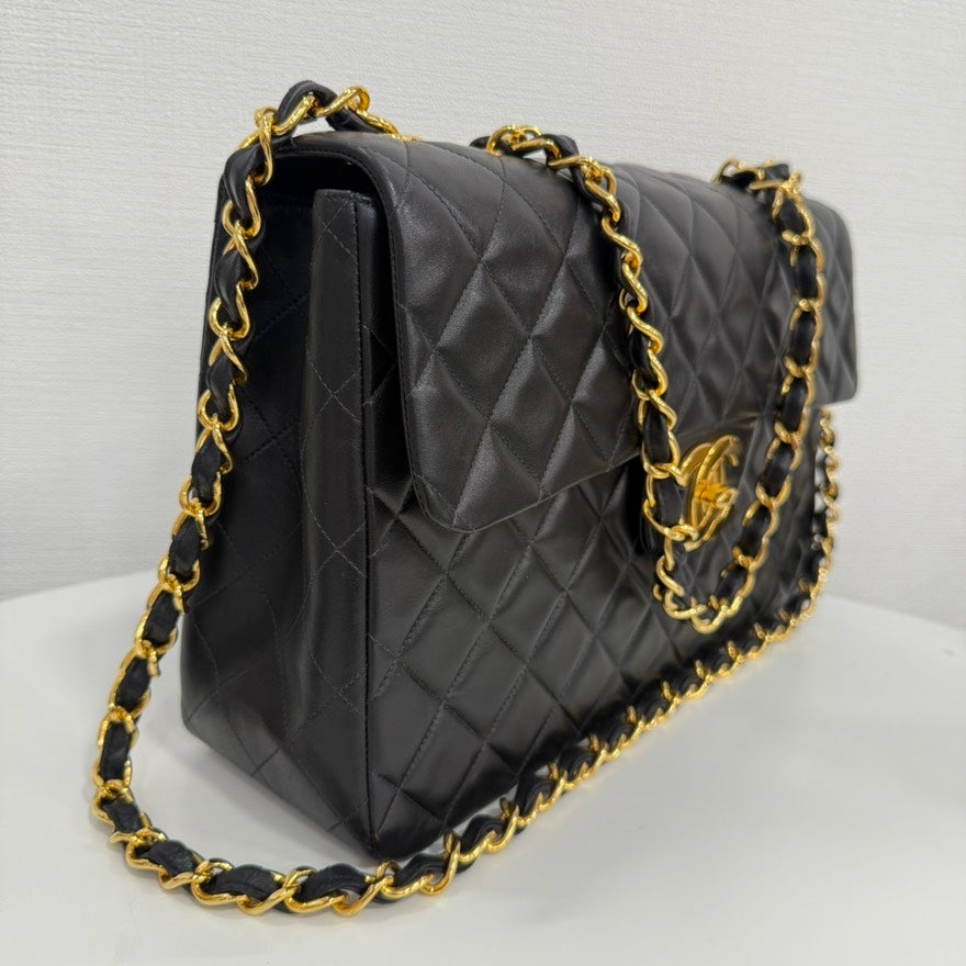   Chanel Lambskin Single Flap Bag Maxi FM