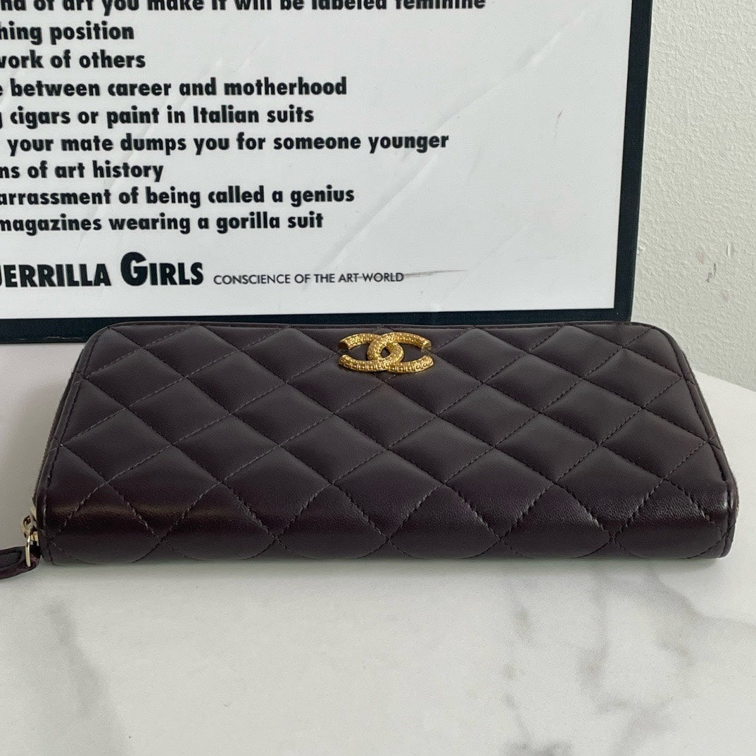 Preloved?? Chanel Long Wallet, Lambskin (2023) #13979