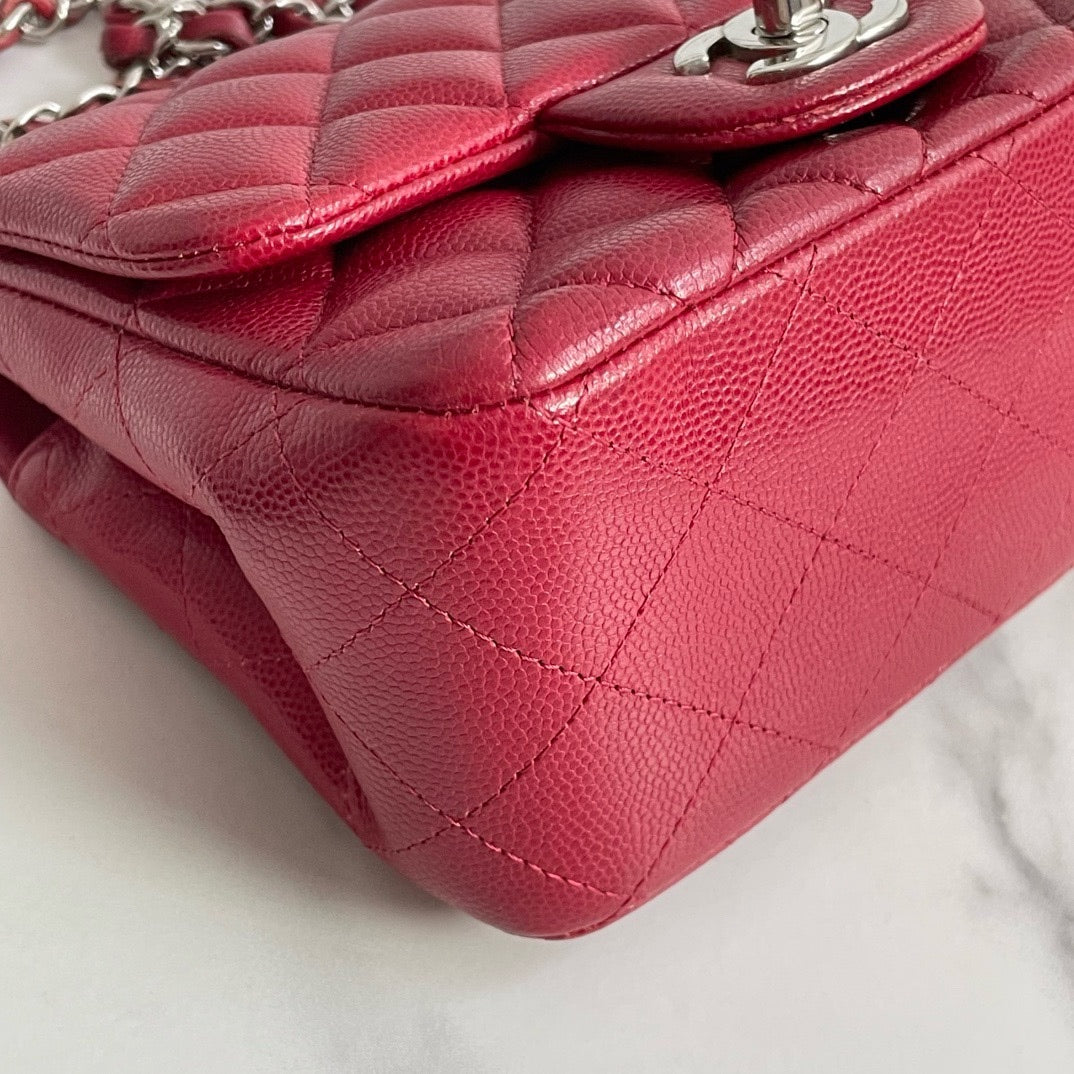 Preloved?? Chanel Classic Flap Square mini, Caviar Leather (2018) #13808