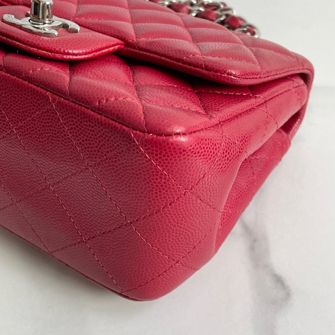 Preloved?? Chanel Classic Flap Square mini, Caviar Leather (2018) #13808