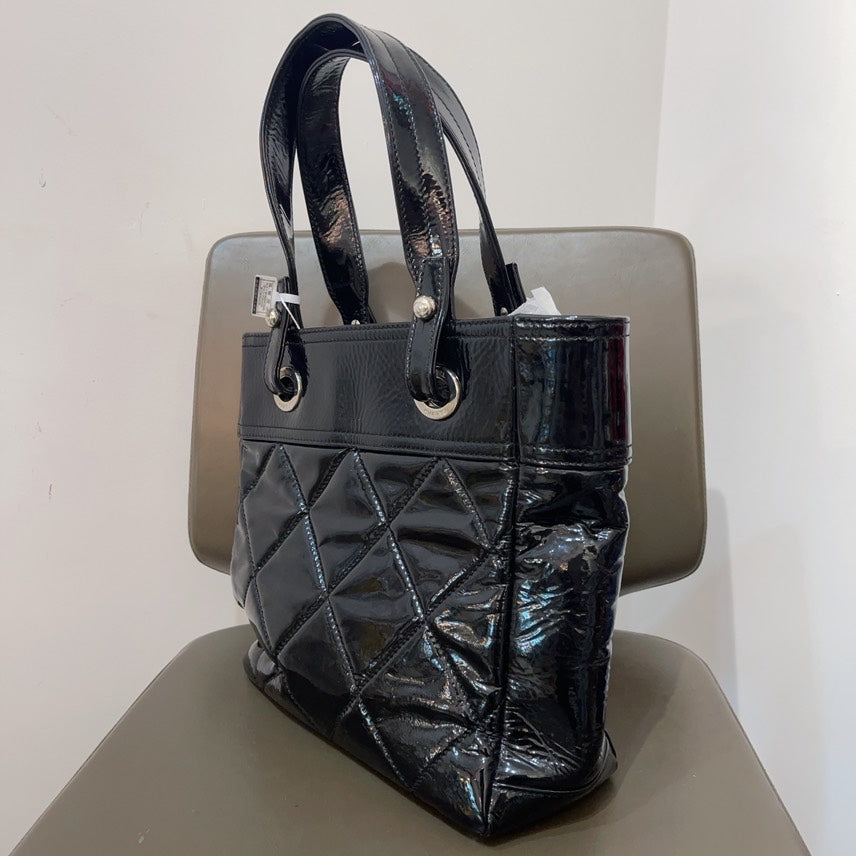 preloved Chanel patent tote