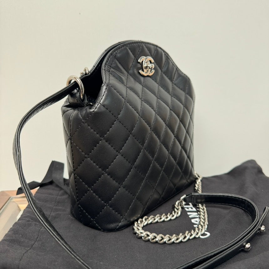 Chanel Quilted Leather Black Crossbody Bag