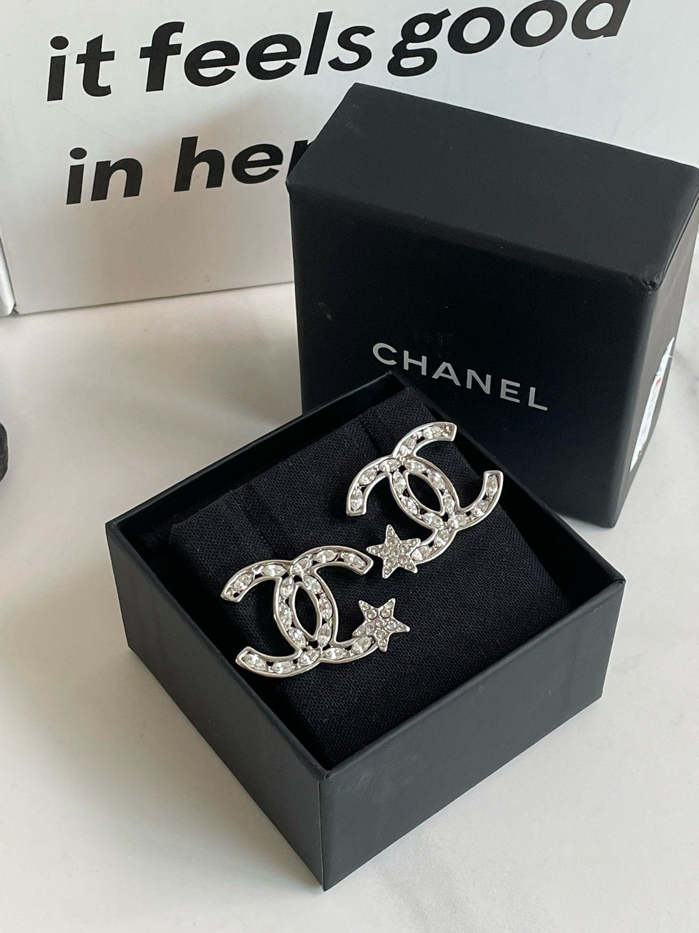 Un ?? Chanel 20P CC Star Earrings  #J2153