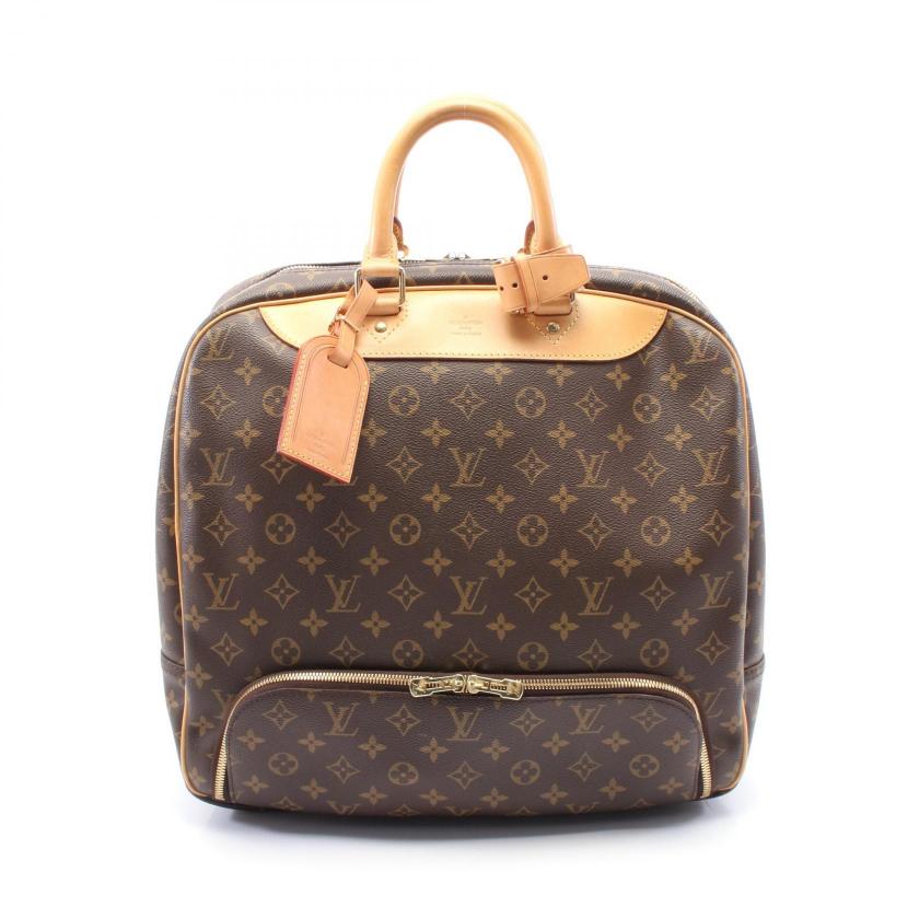LOUIS VUITTON Evasion Monogram PVC Leather Brown Boston Bag