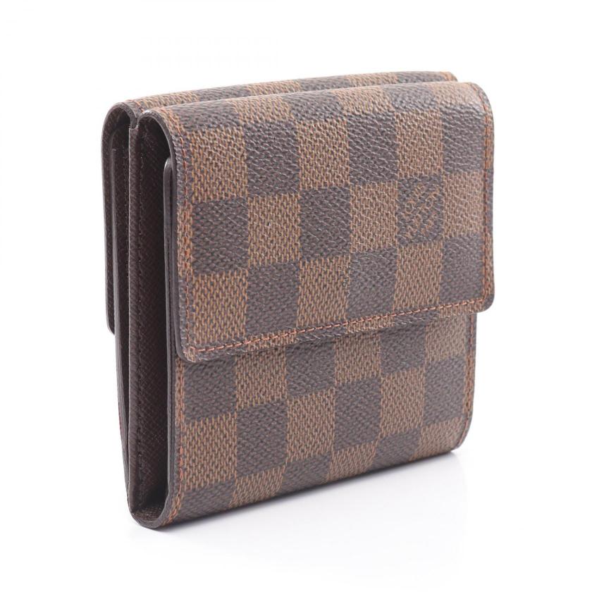 Louis Vuitton Portefeuil Elise Damier ebene W hook wallet PVC leather Brown - Condition A