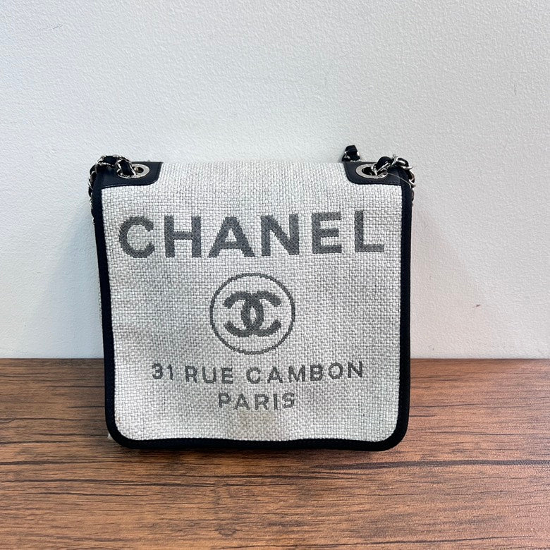 Preloved Chanel Canvas Chain Tote Bag 4317