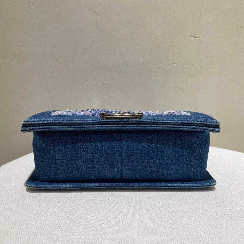 preloved Chanel Leboy denim MM with card