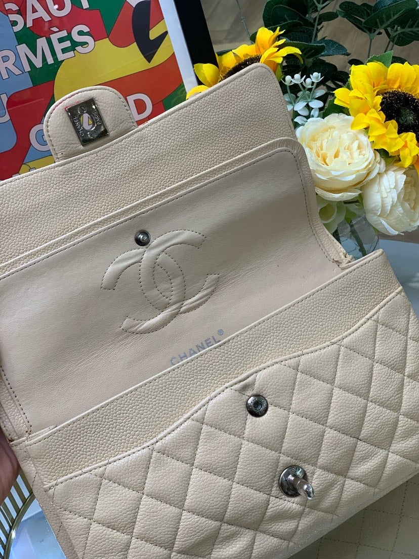 Preloved Chanel CF Caviar Medium Bag 2009-2010year 10098