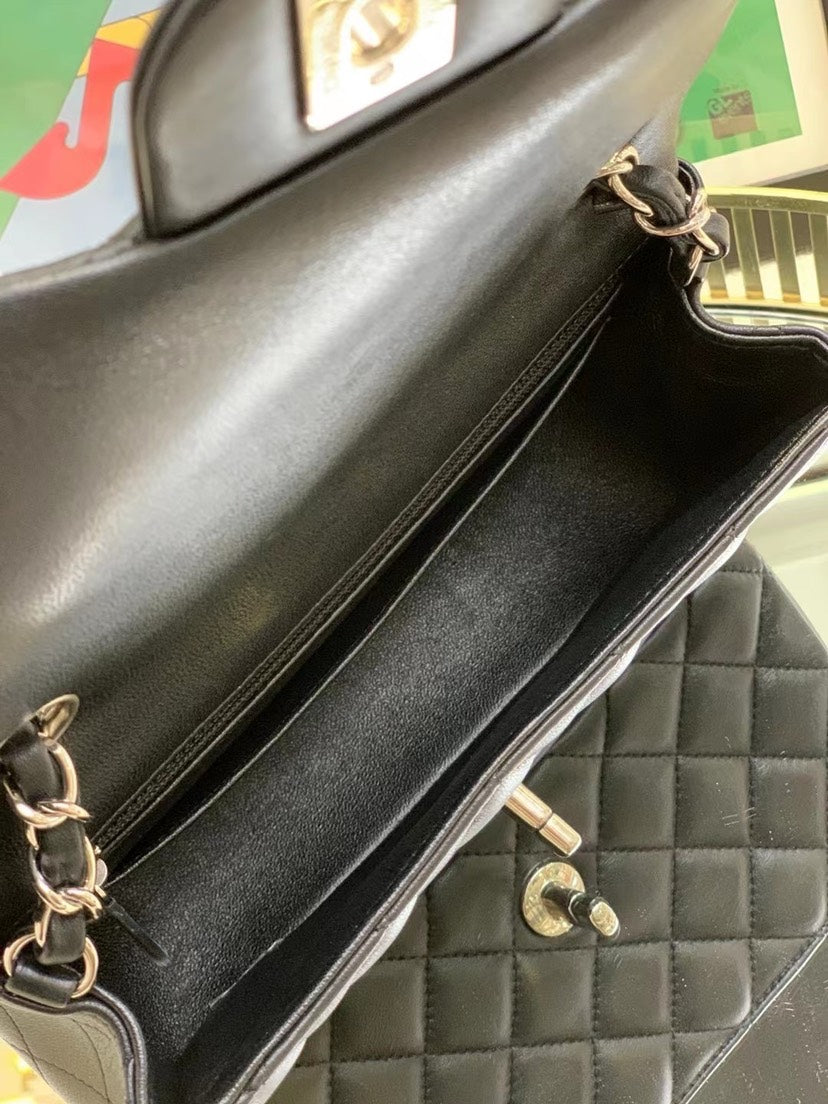 Preloved Chanel CF mini Black 20x13cm 2020year 10522