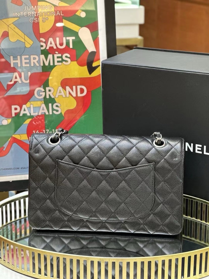 Preloved Chanel CF Caviar Black Medium Bag 2019-2020 11732