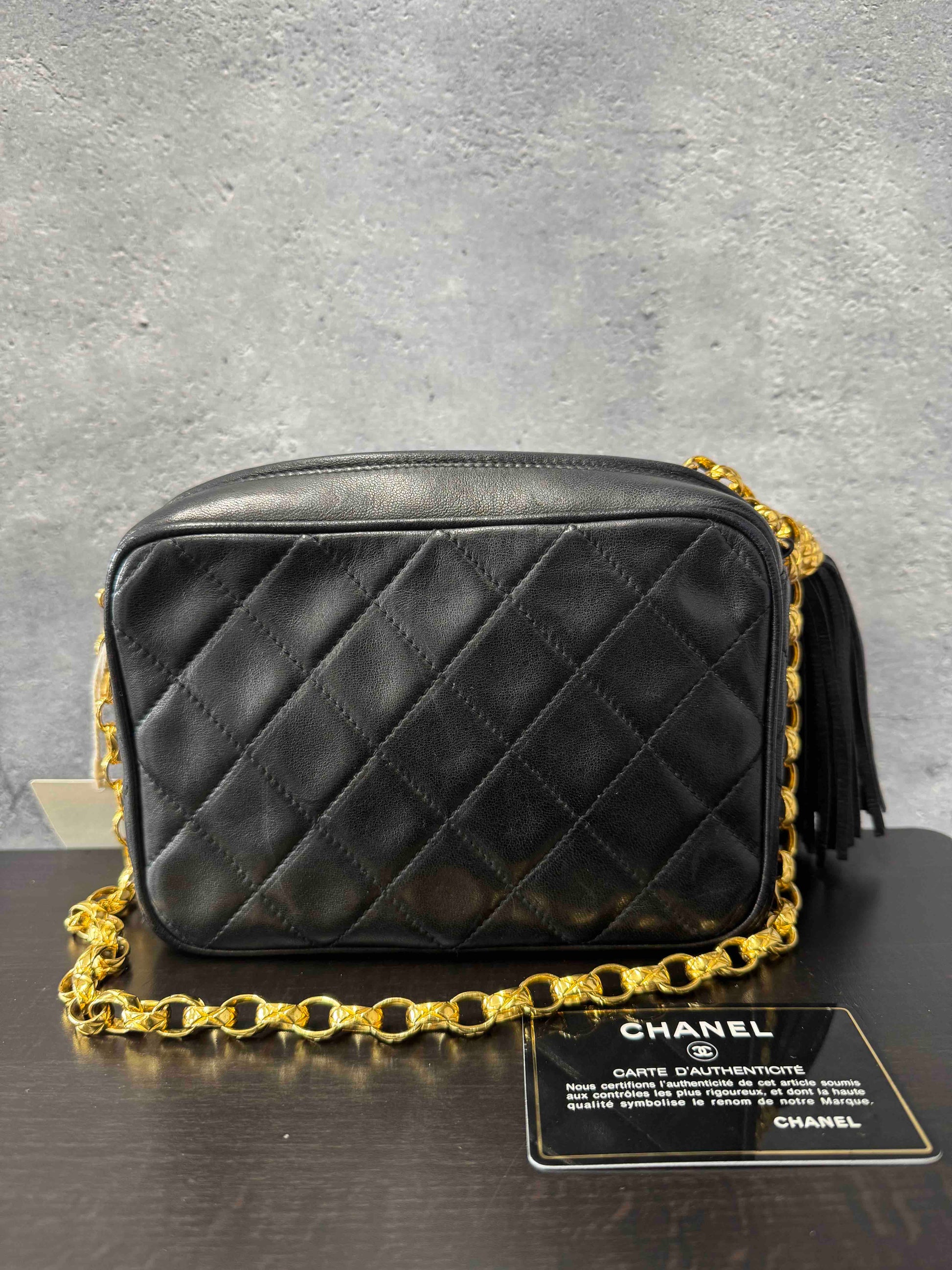 Chanel Camera Bag RE973375700 Black Quilted Leather Crossbody