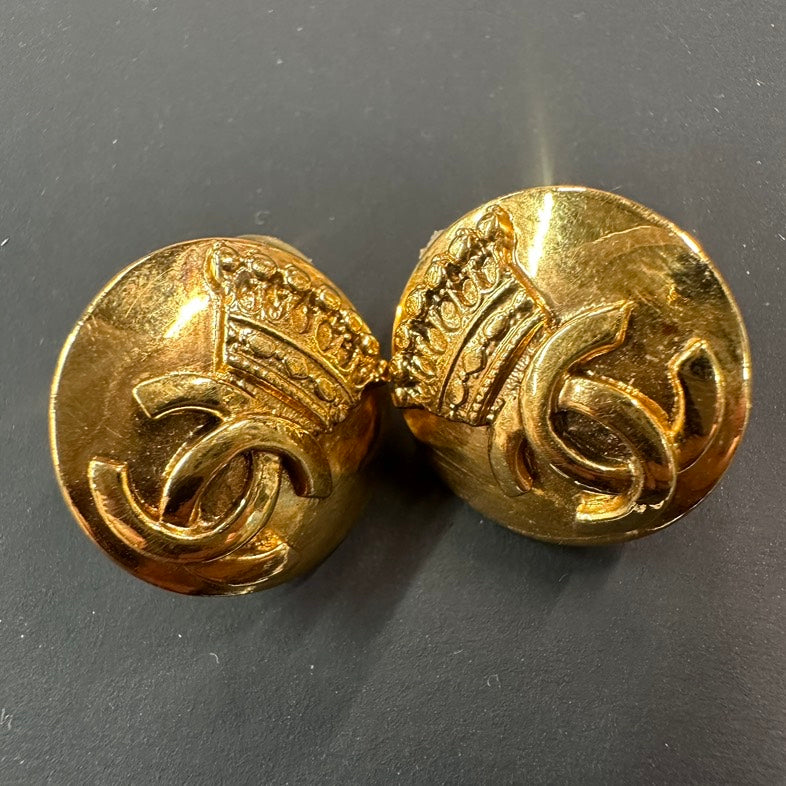 Chanel BVJ Gold Ear Clips  