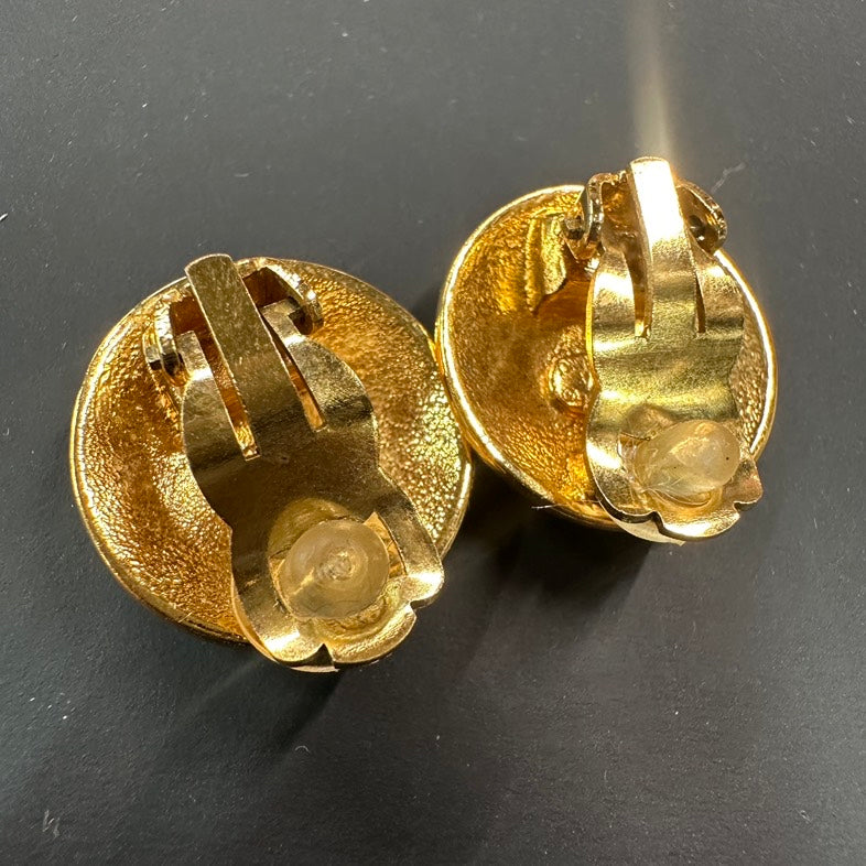 Chanel BVJ Gold Ear Clips  