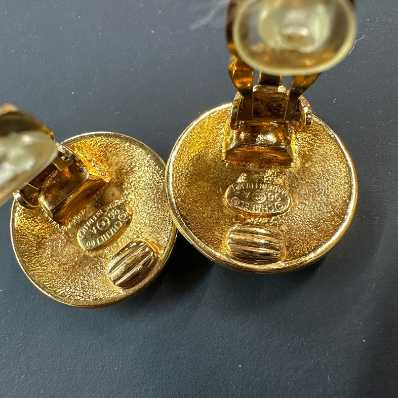 Chanel BVJ Gold Ear Clips  