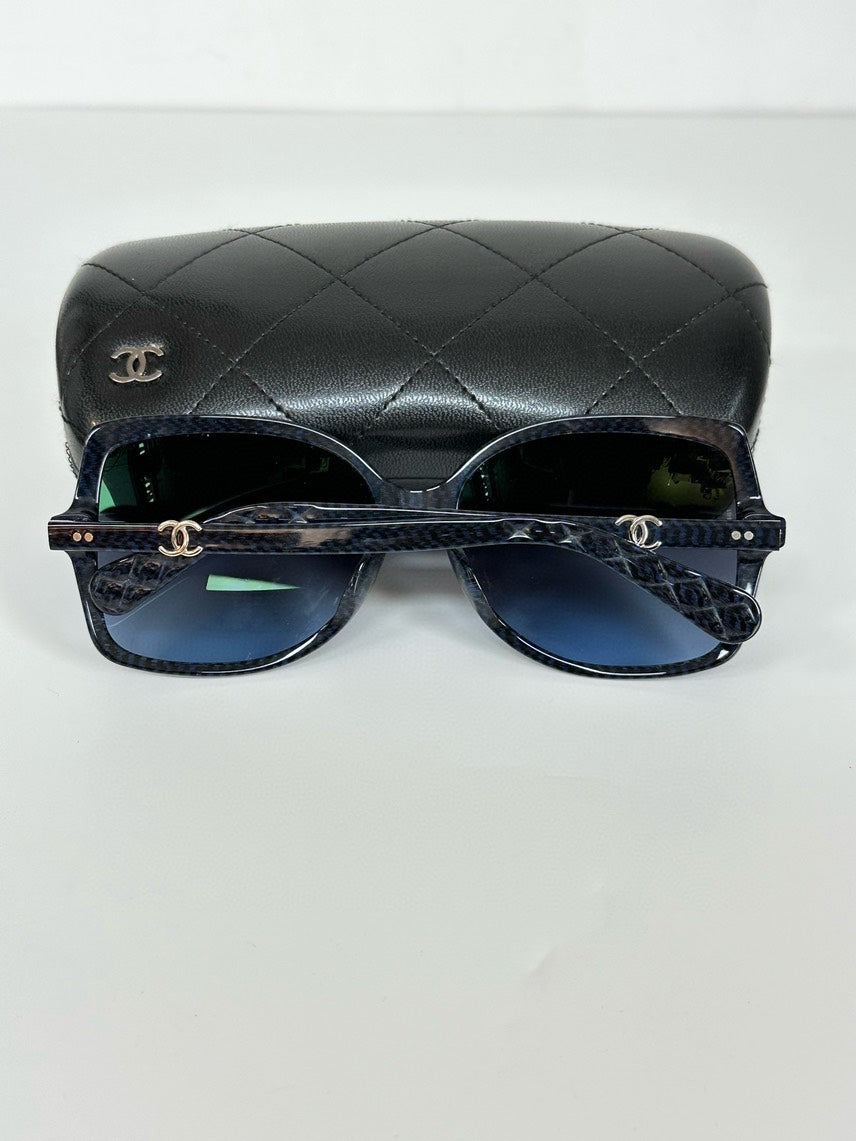 Chanel Sunglasses Black-Blue 3C OS