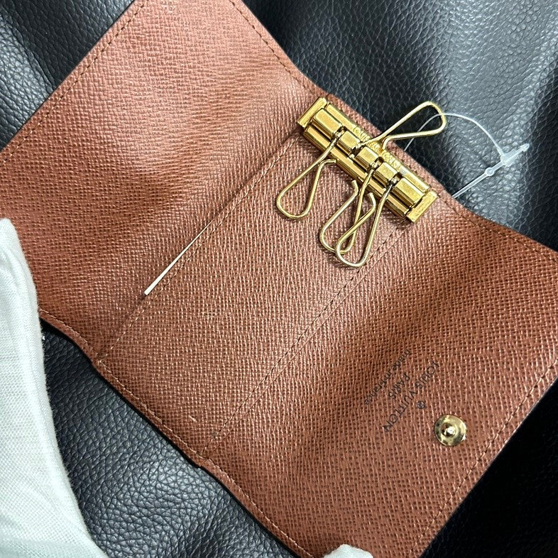 Louis Vuitton Monogram FVN Key Case Brown Leather