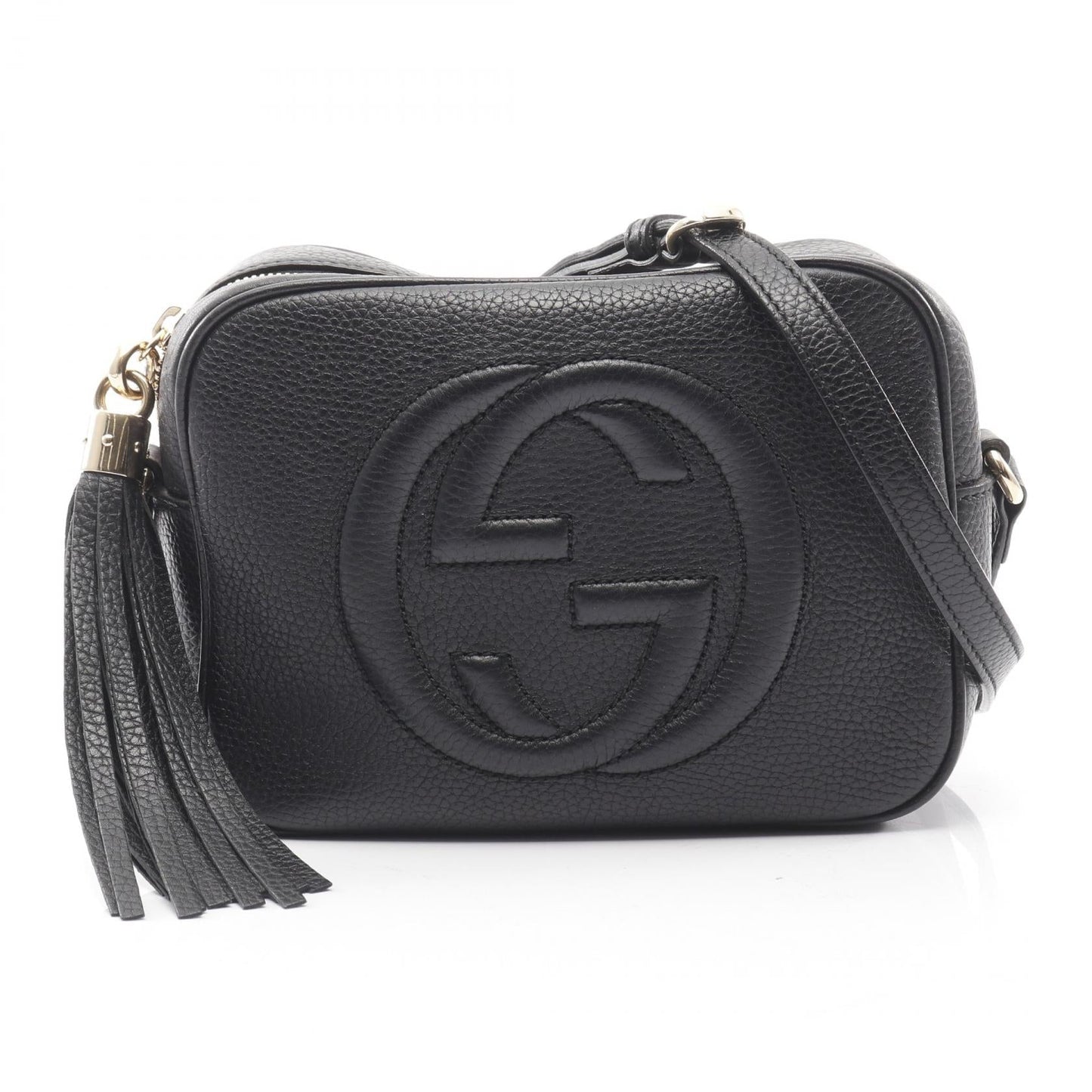 GUCCI Soho disco bag Interlocking G Shoulder bag leather black 2101219274096
